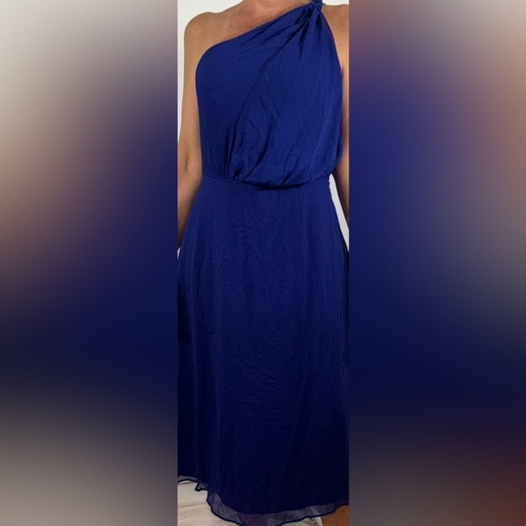 Dkny Blue Sleeveless Cowl Neck A-Line Dress - Picture 1 of 10